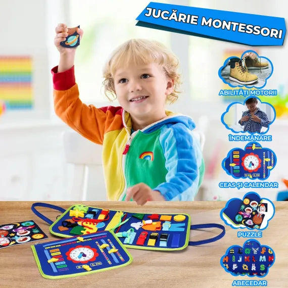 Busy Board Dino – Tablă Montessori